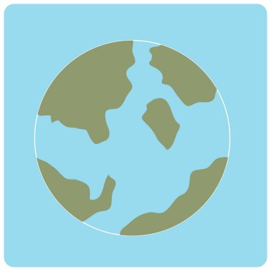 Toprak küresi ikonu. düz dizayn biçimi 10