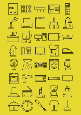 Eğitim simgelerine ve vektör illüstrasyonuna sahip basit biçimlendirilmiş pankart