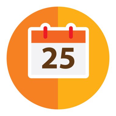 Takvim simgesi. düz tasarım biçimi