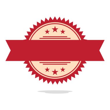 Kurdeleli bir etiketin vektör illüstrasyonu