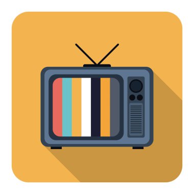 Beyaz arkaplanda TV işareti