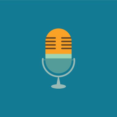 Mikrofon simgesinin vektör illüstrasyonu