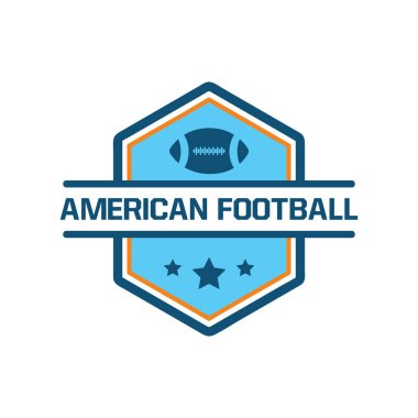Amerikan futbolu ikonu vektör illüstrasyonu 