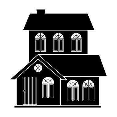 ev şablonu, vektör illüstrasyonu 