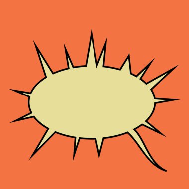 kırmızı arkaplanda çizgi roman konuşma balonu