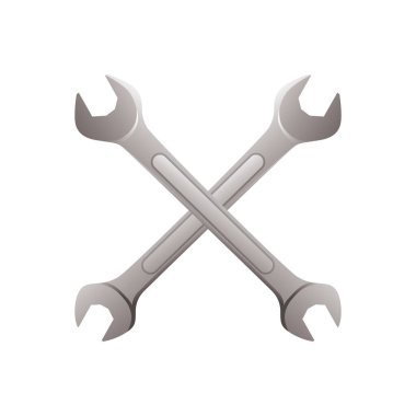 İngiliz anahtarı ve anahtar simgesi. vektör illüstrasyonu