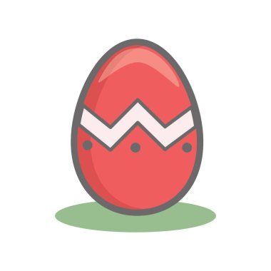 Paskalya yumurtası ikonu vektör çizimi tasarımı