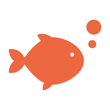 balık simgesi vektör illüstrasyonu