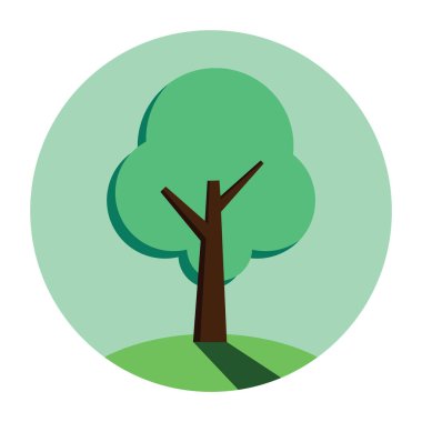 ağaç simgesi vektör illüstrasyonu