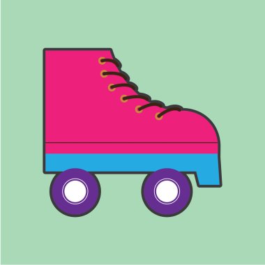 Paten ikonu. vektör illüstrasyonu