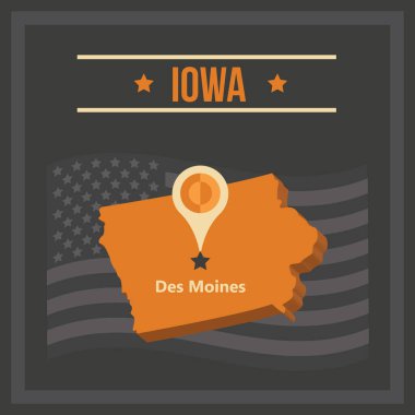 Ulusal sembollü Amerikan teması için renkli vektör illüstrasyonu