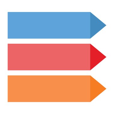 vektör renkli ok simgesi