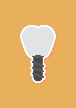 Diş düzlüğü simgesi, vektör illüstrasyonu