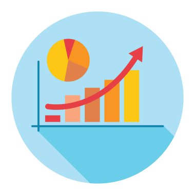 grafik çizelgesi simgesi, vektör illüstrasyonu