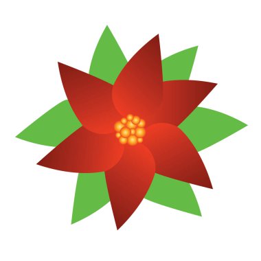 Bir çiçeğin vektör illüstrasyonu