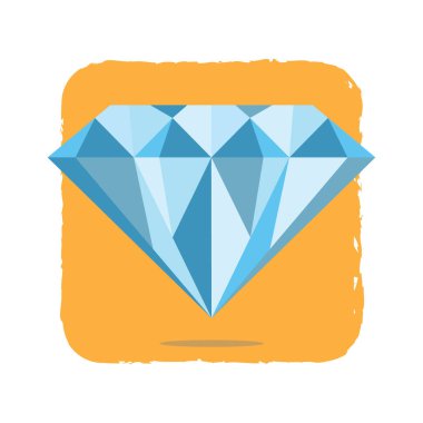 Beyaz arka planda izole edilmiş düz stil elmas ikonu. özel sembol vektör illüstrasyonu