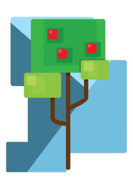 Ağacın yaratıcı vektör çizimi