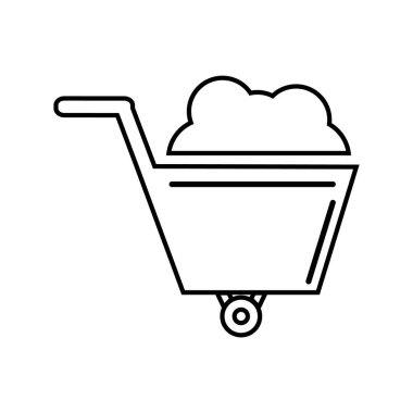 Alışveriş arabası ikon vektör illüstrasyonu