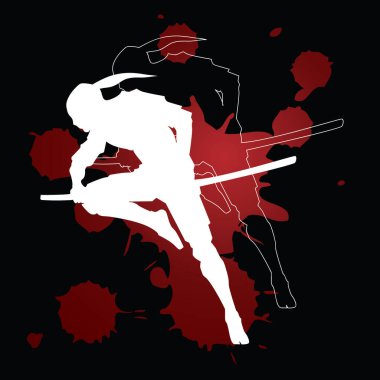 Silahla oynayan bir adamın silüeti.