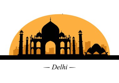 Şehir silüeti, vektör illüstrasyonu 