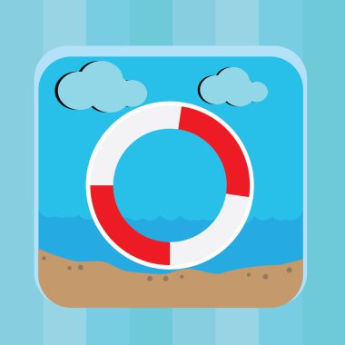 Güvenli halkanın yaratıcı vektör çizimi