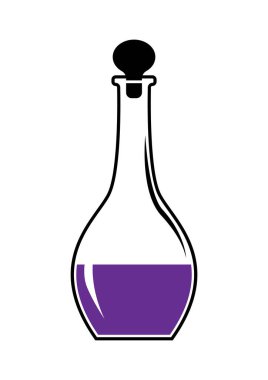 Şarap simgeleri ve vektör illüstrasyonlu basit biçimlendirilmiş pankart