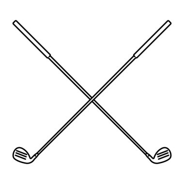 Golf kulübü simgesi vektör illüstrasyon grafik tasarımı