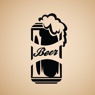 Bira logosu tasarım şablonu. vektör illüstrasyonu