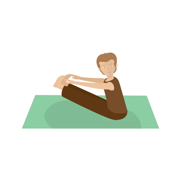 Meditación Yoga Ilustración Vectorial — Vector de stock