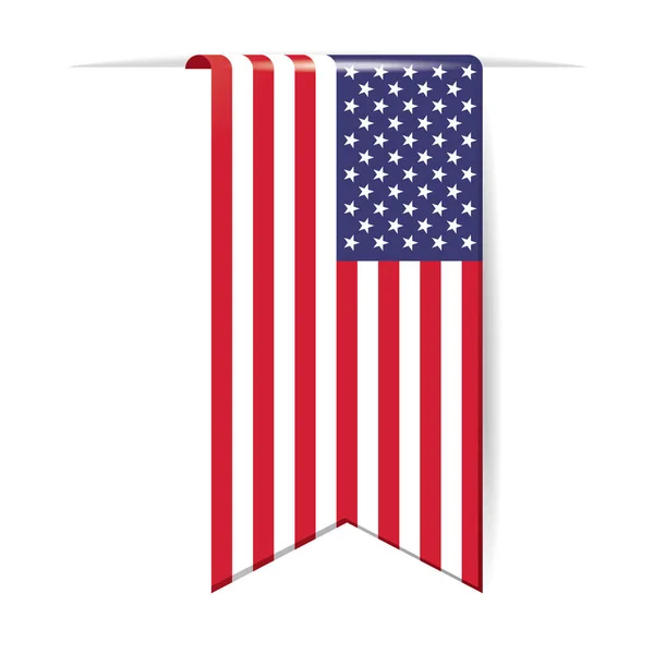 Ilustração Vetorial Colorida Para Tema Americano Com Símbolos Nacionais — Vetor de Stock