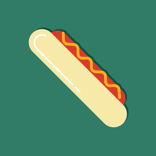 Illustrazione Vettoriale Icona Hot Dog — Vettoriale Stock