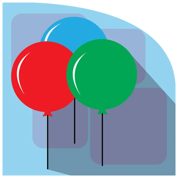 Balão Com Balões Vermelhos —  Vetores de Stock