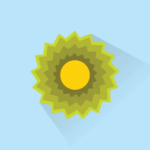Symbol Der Sommersonne Einfache Illustration Des Frischen Vektorzeichens Für Das — Stockvektor