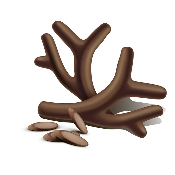 Éclaboussure Chocolat Lait Isolé Sur Fond Blanc — Image vectorielle