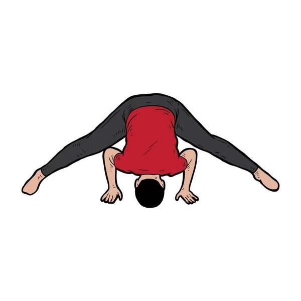 Yoga Pose Vektorillustration — Stockvektor