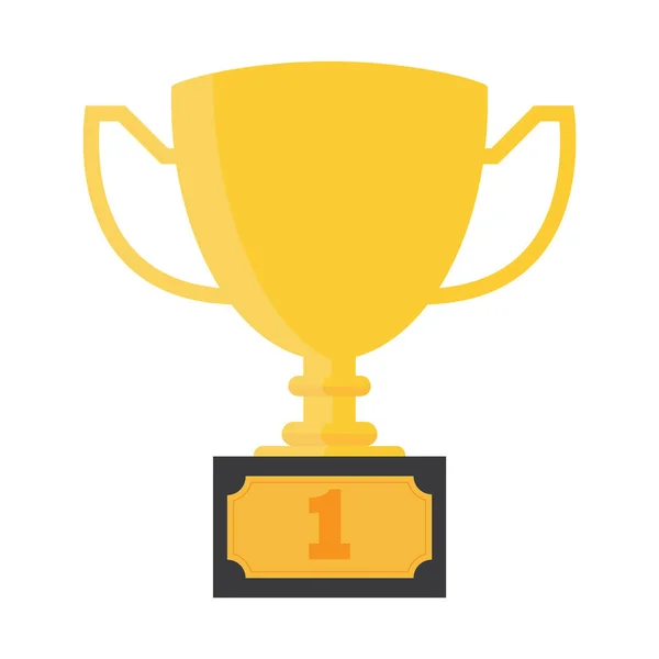 Трофейний Кубок Значок Векторна Ілюстрація Графічний Дизайн — стоковий вектор