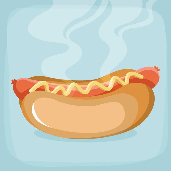 Vector Ilustración Hot Dog — Vector de stock
