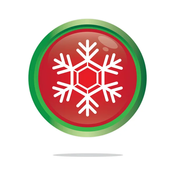 Sneeuwvlokje Pictogram Vectorillustratie — Stockvector