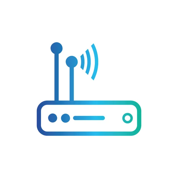 Icona Del Router Wireless Illustrazione Vettoriale — Vettoriale Stock