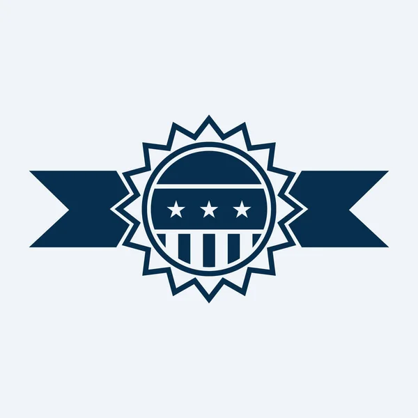Illustrazione Vettoriale Una Bandiera Stati Uniti America — Vettoriale Stock
