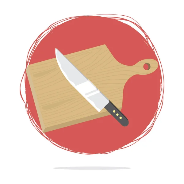 Mutfak Bıçağı Çatal Ikonu Için Ahşap Spatula Vektör Işaretinin Karikatür — Stok Vektör
