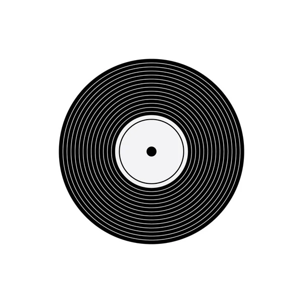 Vinil plak ikonu. vektör illüstrasyonu