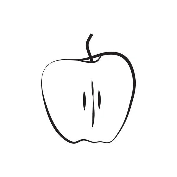 Äpple Ikon Vektor Illustration — Stock vektor