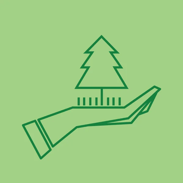 クリスマスツリーのアイコンのベクターイラスト — ストックベクタ