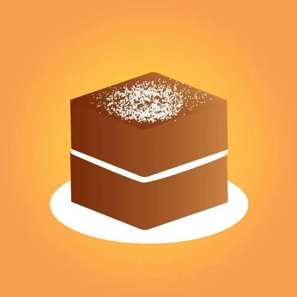 Vektor Illustration Eines Schokoladenkuchens — Stockvektor