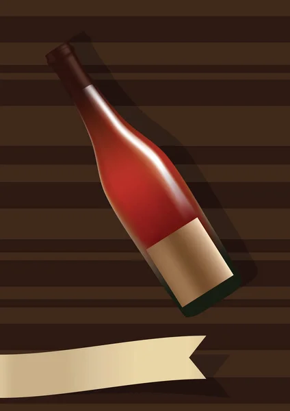 Illustration Vectorielle Bouteille Champagne — Image vectorielle