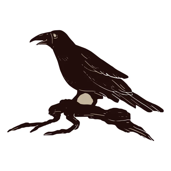 Illustration Vectorielle Une Silhouette Oiseau — Image vectorielle