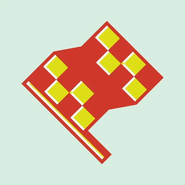 China Flagge Flache Vektor Symbol — Stockvektor