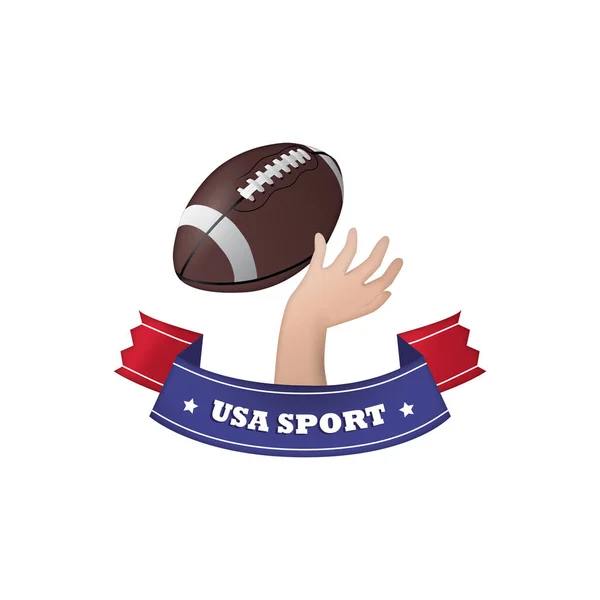 Αμερικανική Ποδόσφαιρο Αθλητισμού Διάνυσμα Εικονογράφηση Σχεδιασμό — Διανυσματικό Αρχείο