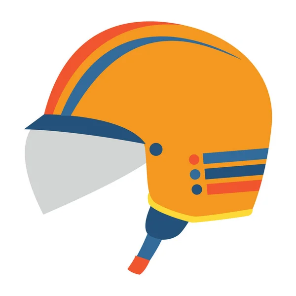 Helm Ikone Flacher Farbe Vektorillustration — Stockvektor